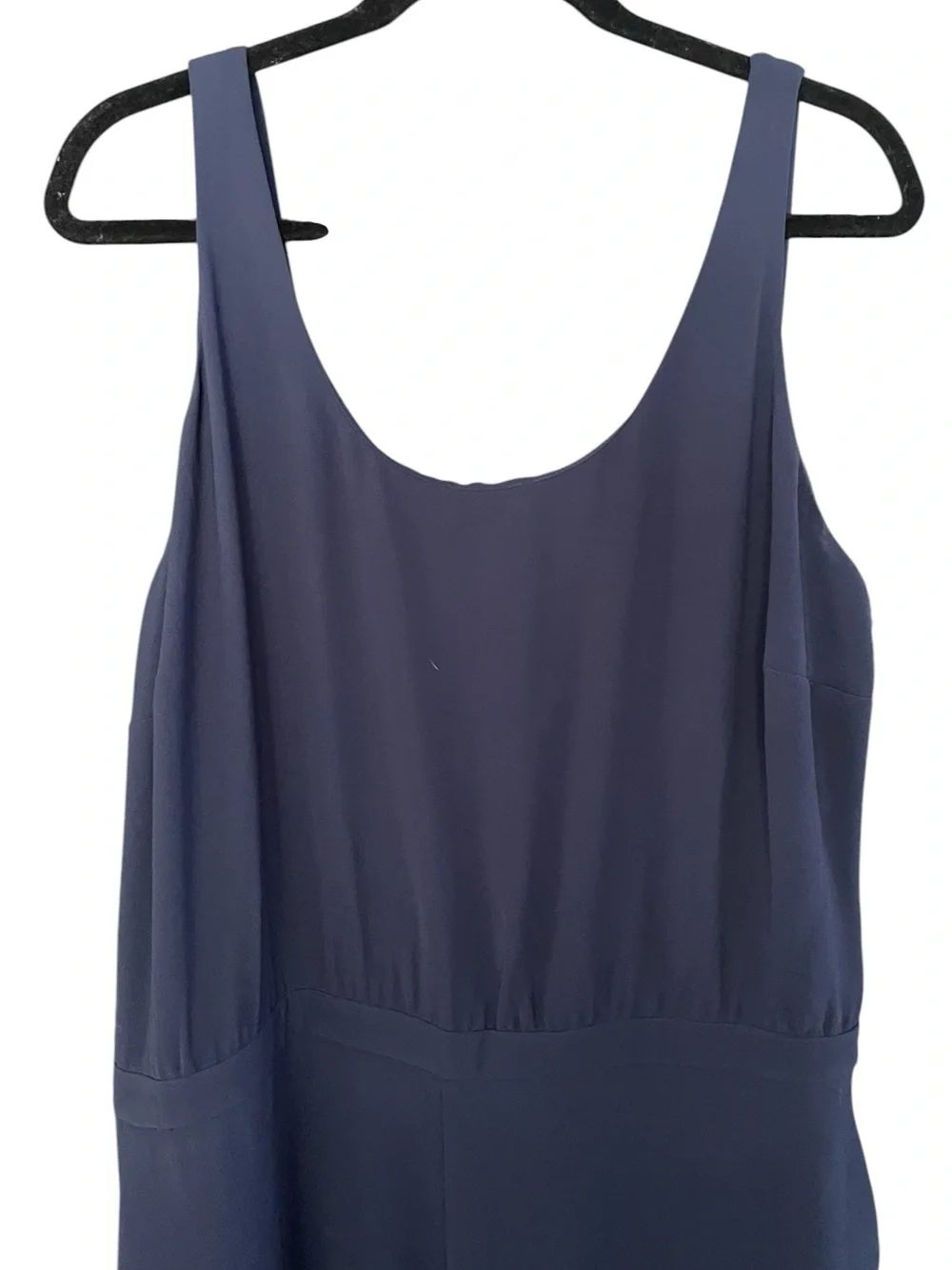 DKNY Sleeveless Wide-Leg Navy Blue Jumpsuit women’s XL scoop neck casual classic